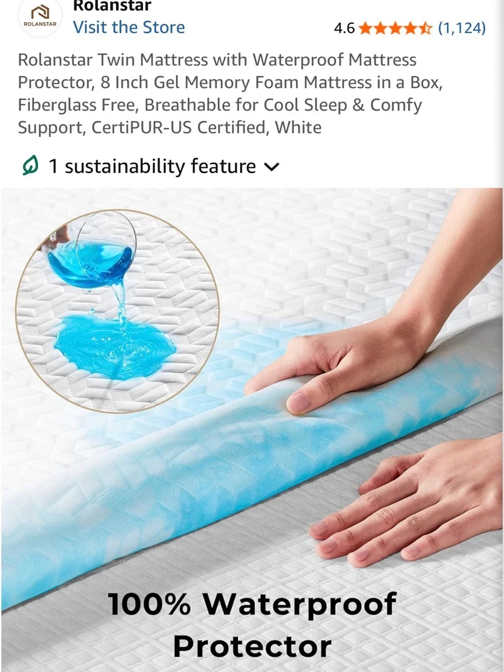 Waterproof Mattress - White